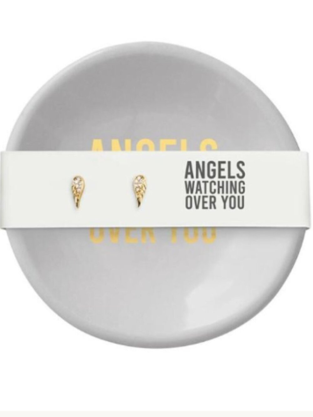 NEW Angel Wing Earrings & Ceramic Tray Set